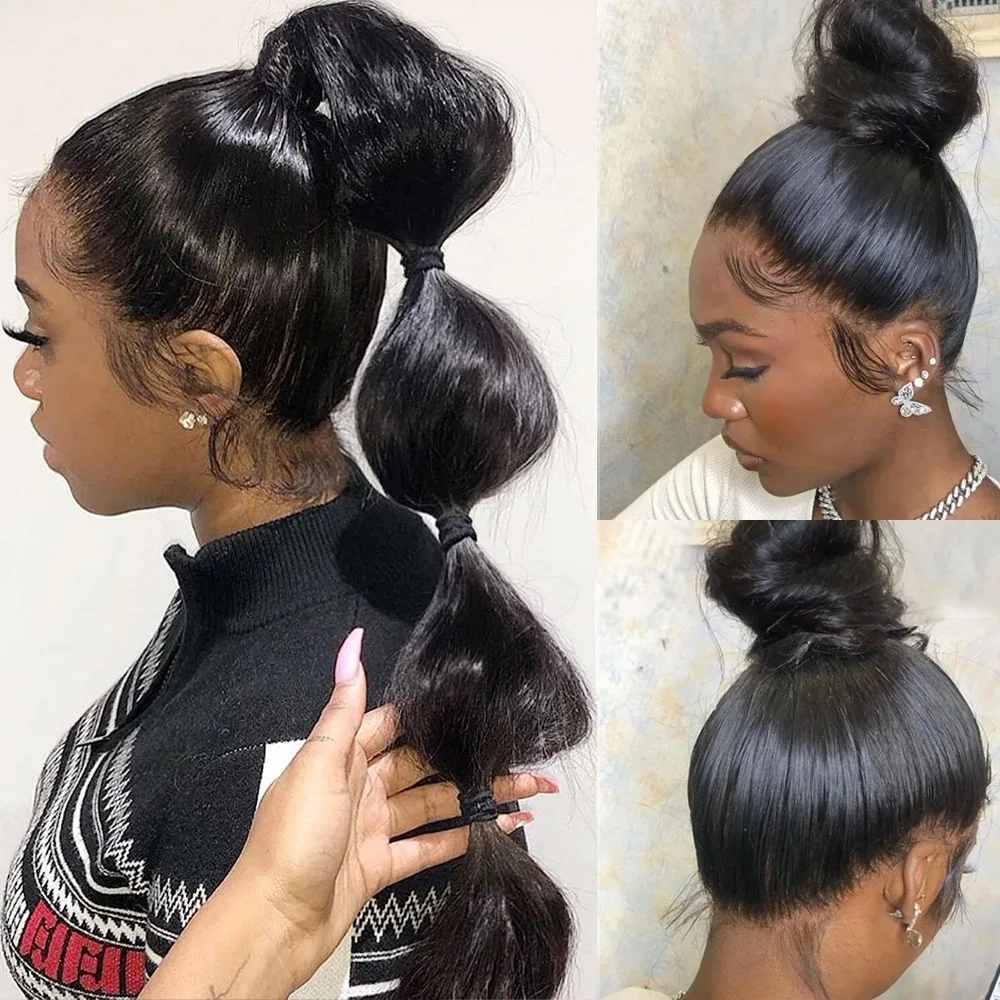 360 Full Lace Frontal Wig Brazilian Bone Straight 13x4 13x6 Transparent Lace Front Human Hair Wigs For Black Women Pre Plucked 360 Full Lace Frontal Wig Brazilian Bone Straight 13x4 13x6 Transparent Lace Front Human Hair Wigs For Black Women Pre Plucked