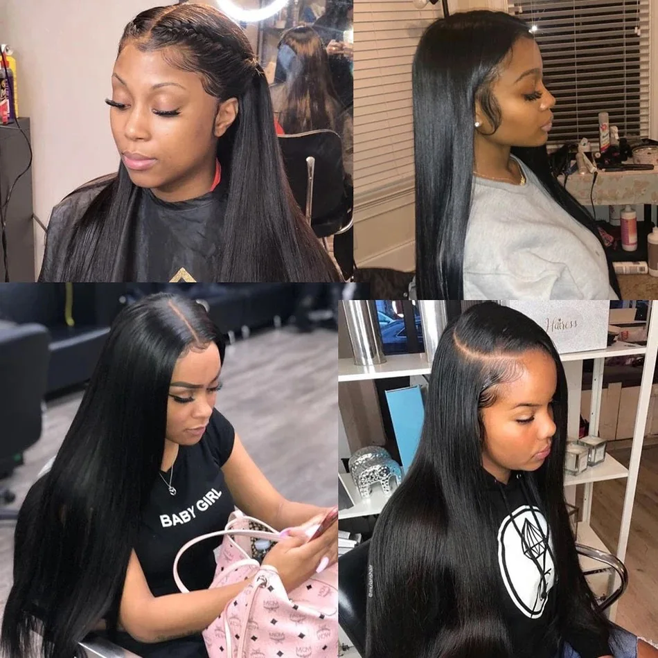 360 Full Lace Frontal Wig Brazilian Bone Straight 13x4 13x6 Transparent Lace Front Human Hair Wigs For Black Women Pre Plucked 360 Full Lace Frontal Wig Brazilian Bone Straight 13x4 13x6 Transparent Lace Front Human Hair Wigs For Black Women Pre Plucked