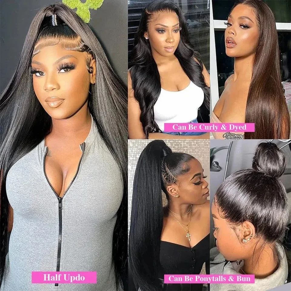 360 Full Lace Frontal Wig Brazilian Bone Straight 13x4 13x6 Transparent Lace Front Human Hair Wigs For Black Women Pre Plucked 360 Full Lace Frontal Wig Brazilian Bone Straight 13x4 13x6 Transparent Lace Front Human Hair Wigs For Black Women Pre Plucked