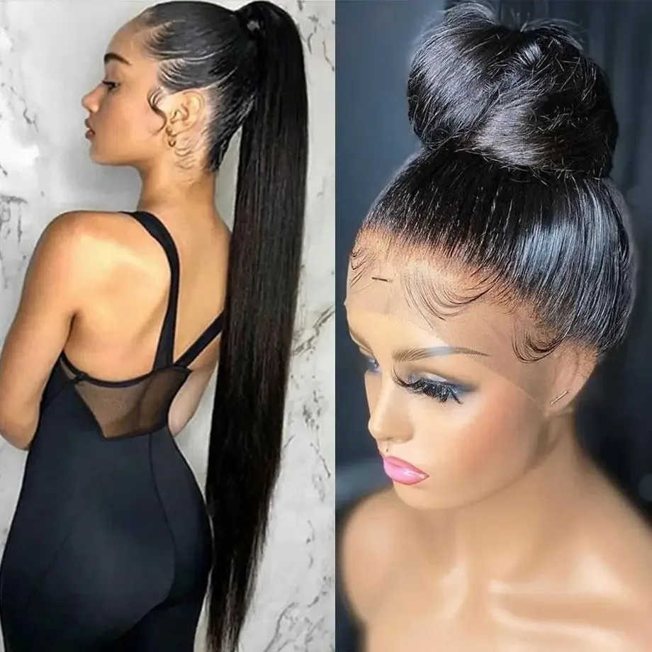 360 Full Lace Frontal Wig Brazilian Bone Straight 13x4 13x6 Transparent Lace Front Human Hair Wigs For Black Women Pre Plucked 360 Full Lace Frontal Wig Brazilian Bone Straight 13x4 13x6 Transparent Lace Front Human Hair Wigs For Black Women Pre Plucked