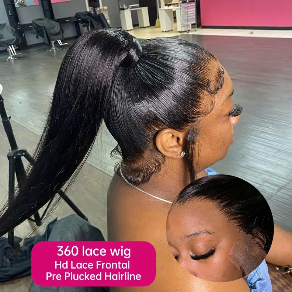360 Full Lace Frontal Wig Brazilian Bone Straight 13x4 13x6 Transparent Lace Front Human Hair Wigs For Black Women Pre Plucked 360 Full Lace Frontal Wig Brazilian Bone Straight 13x4 13x6 Transparent Lace Front Human Hair Wigs For Black Women Pre Plucked
