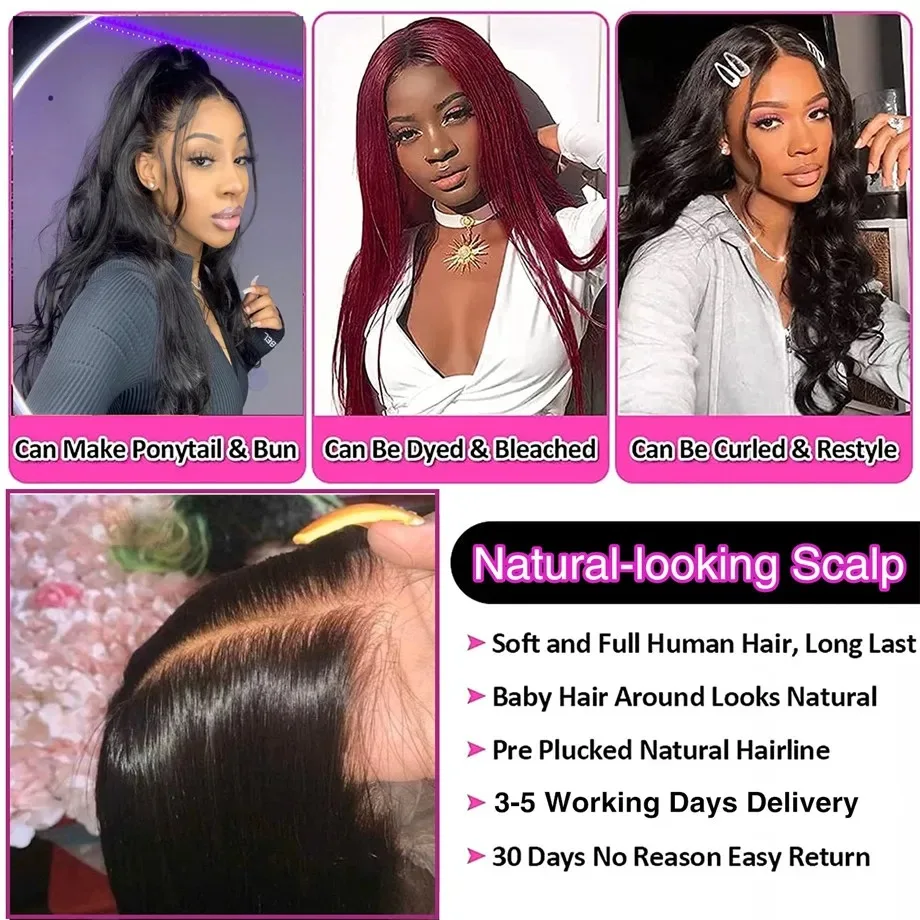 360 Full Lace Frontal Wig Brazilian Bone Straight 13x4 13x6 Transparent Lace Front Human Hair Wigs For Black Women Pre Plucked 360 Full Lace Frontal Wig Brazilian Bone Straight 13x4 13x6 Transparent Lace Front Human Hair Wigs For Black Women Pre Plucked