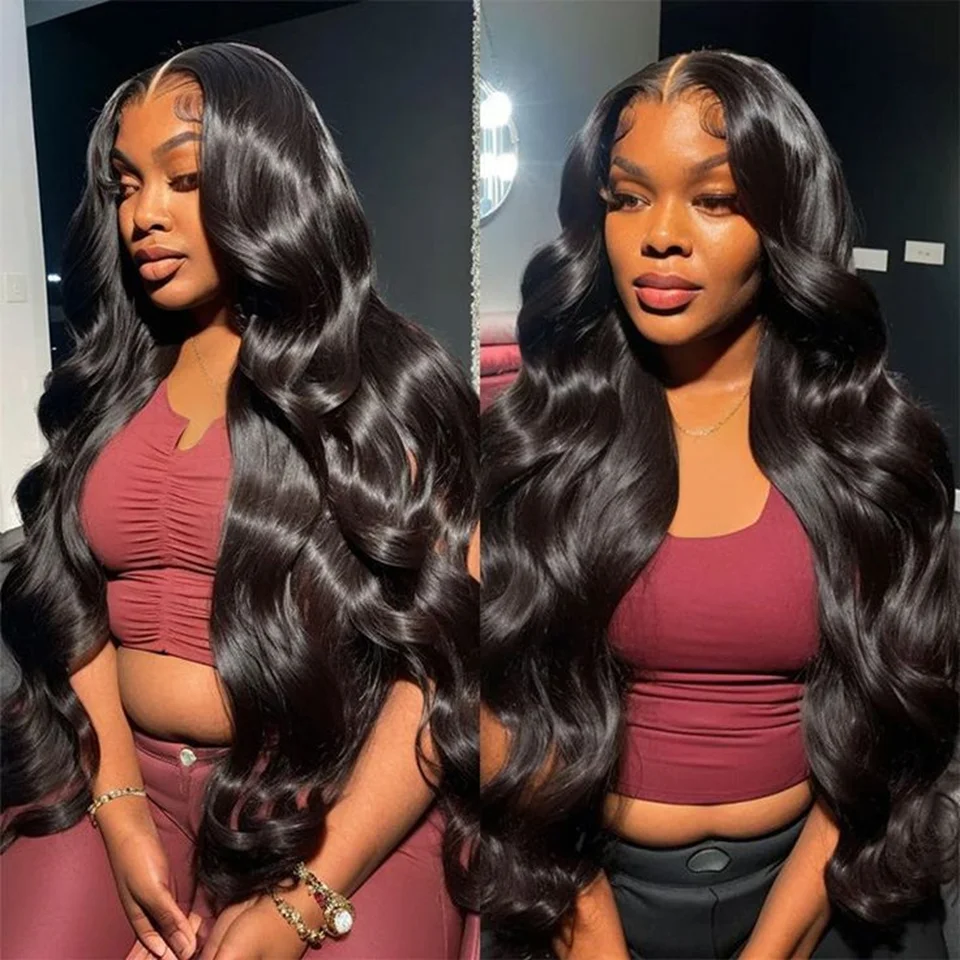 32 34 Inch 4x4 Lace Closure Wigs Human Hair Pre Plucked 4x4 Body Wave Lace Front Wigs Human Hair 180% Density Virgin Hair