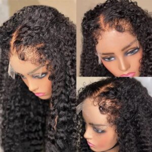 Kinky Edges Natural Hairline Glueless Wig Human Hair Ready To Go