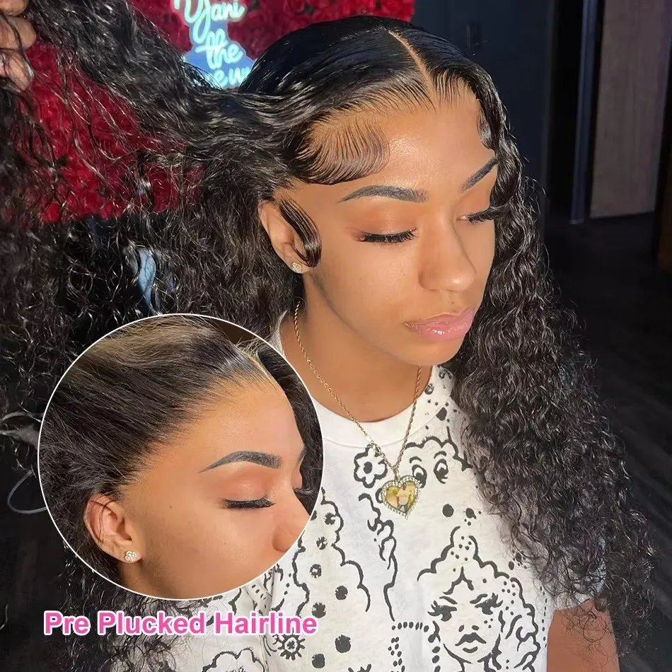 Cutebla 30 40 Inch 13x6 HD Deep Wave Frontal Wig Curly Human Hair Wigs Loose Deep Wig Brazilian 13x4 Lace Front Wig For Women