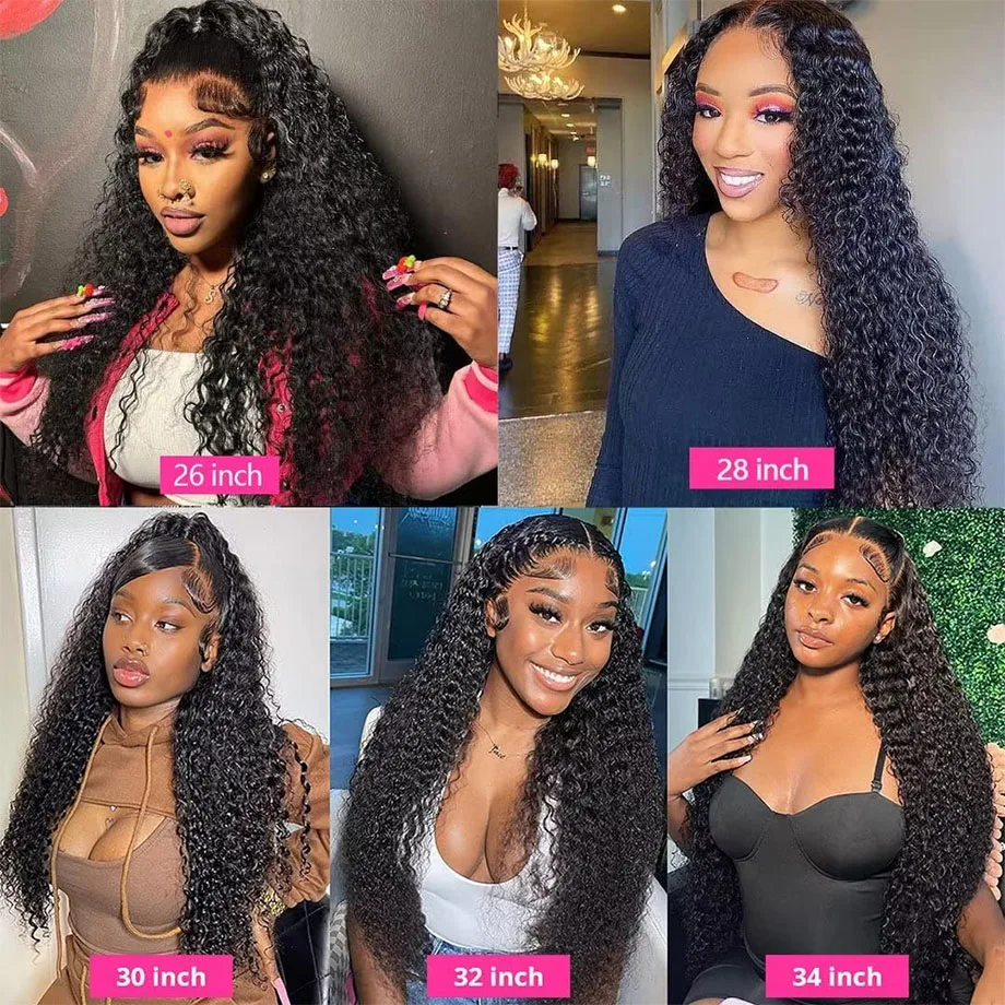 Cutebla 30 40 Inch 13x6 HD Deep Wave Frontal Wig Curly Human Hair Wigs Loose Deep Wig Brazilian 13x4 Lace Front Wig For Women