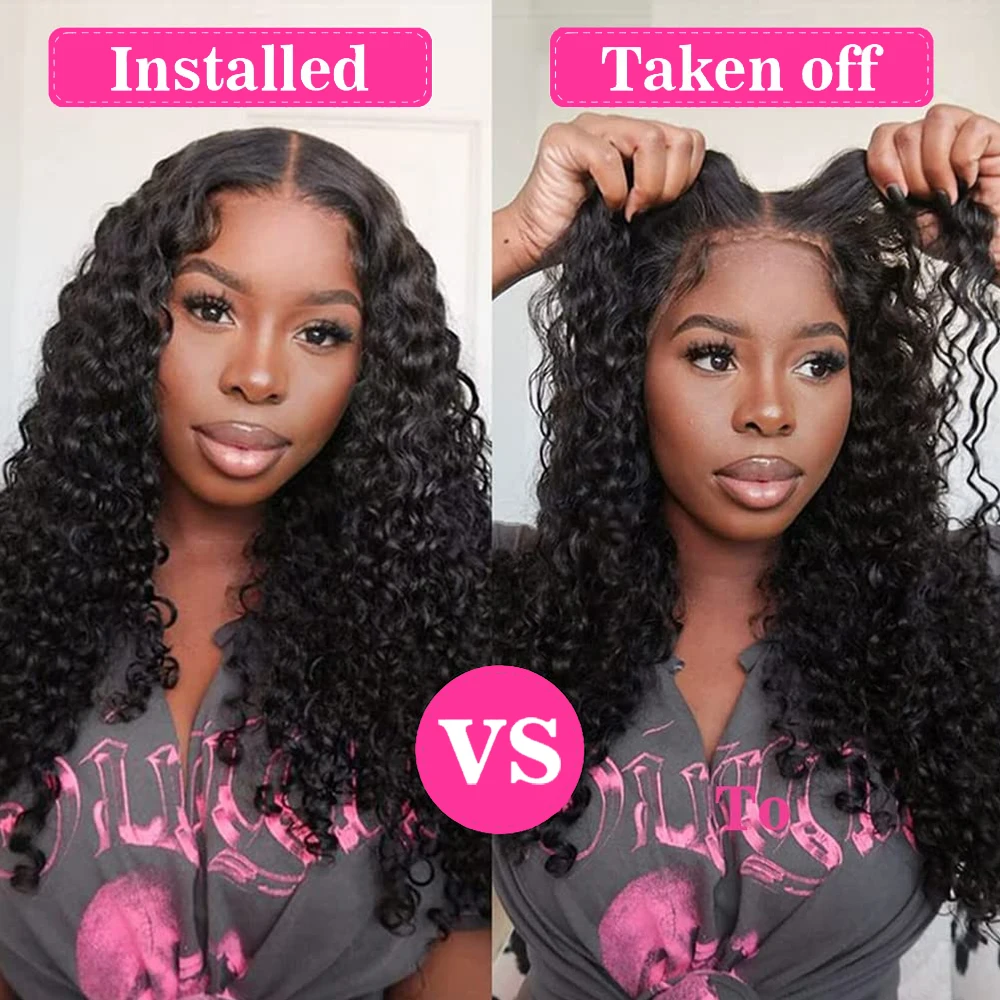 Cutebla 30 40 Inch 13x6 HD Deep Wave Frontal Wig Curly Human Hair Wigs Loose Deep Wig Brazilian 13x4 Lace Front Wig For Women