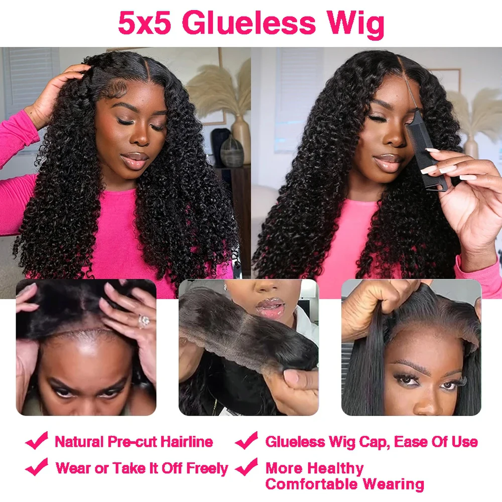 Cutebla 30 40 Inch 13x6 HD Deep Wave Frontal Wig Curly Human Hair Wigs Loose Deep Wig Brazilian 13x4 Lace Front Wig For Women