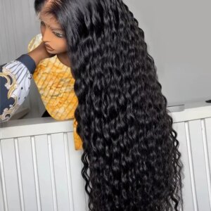 Cutebla Deep Wave Frontal Wig Curly Human Hair Wigs