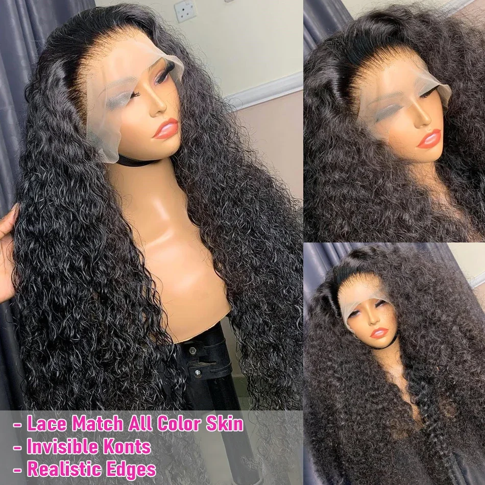 Cutebla 30 40 Inch 13x6 HD Deep Wave Frontal Wig Curly Human Hair Wigs Loose Deep Wig Brazilian 13x4 Lace Front Wig For Women