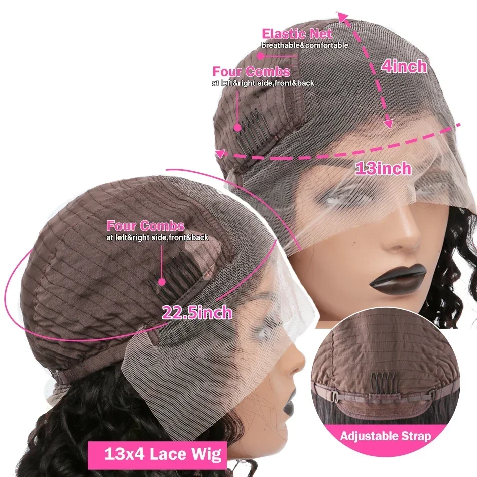 Cutebla 30 40 Inch 13x6 HD Deep Wave Frontal Wig Curly Human Hair Wigs Loose Deep Wig Brazilian 13x4 Lace Front Wig For Women