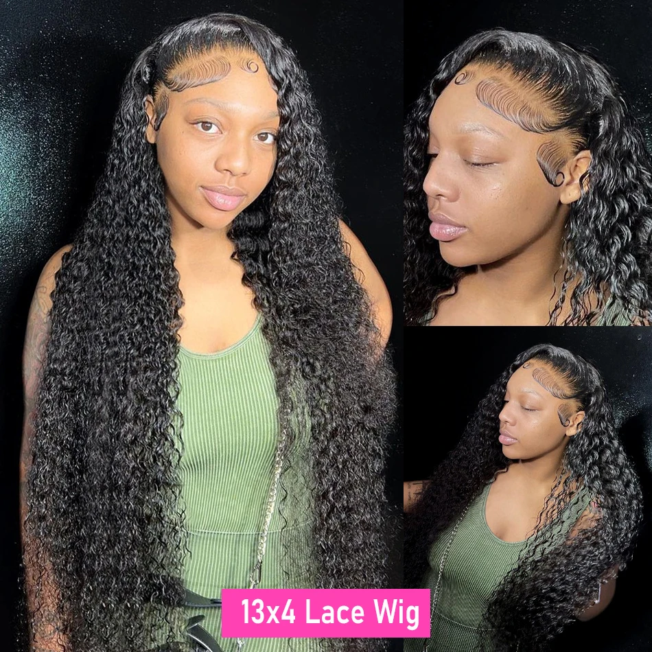 Cutebla 30 40 Inch 13x6 HD Deep Wave Frontal Wig Curly Human Hair Wigs Loose Deep Wig Brazilian 13x4 Lace Front Wig For Women