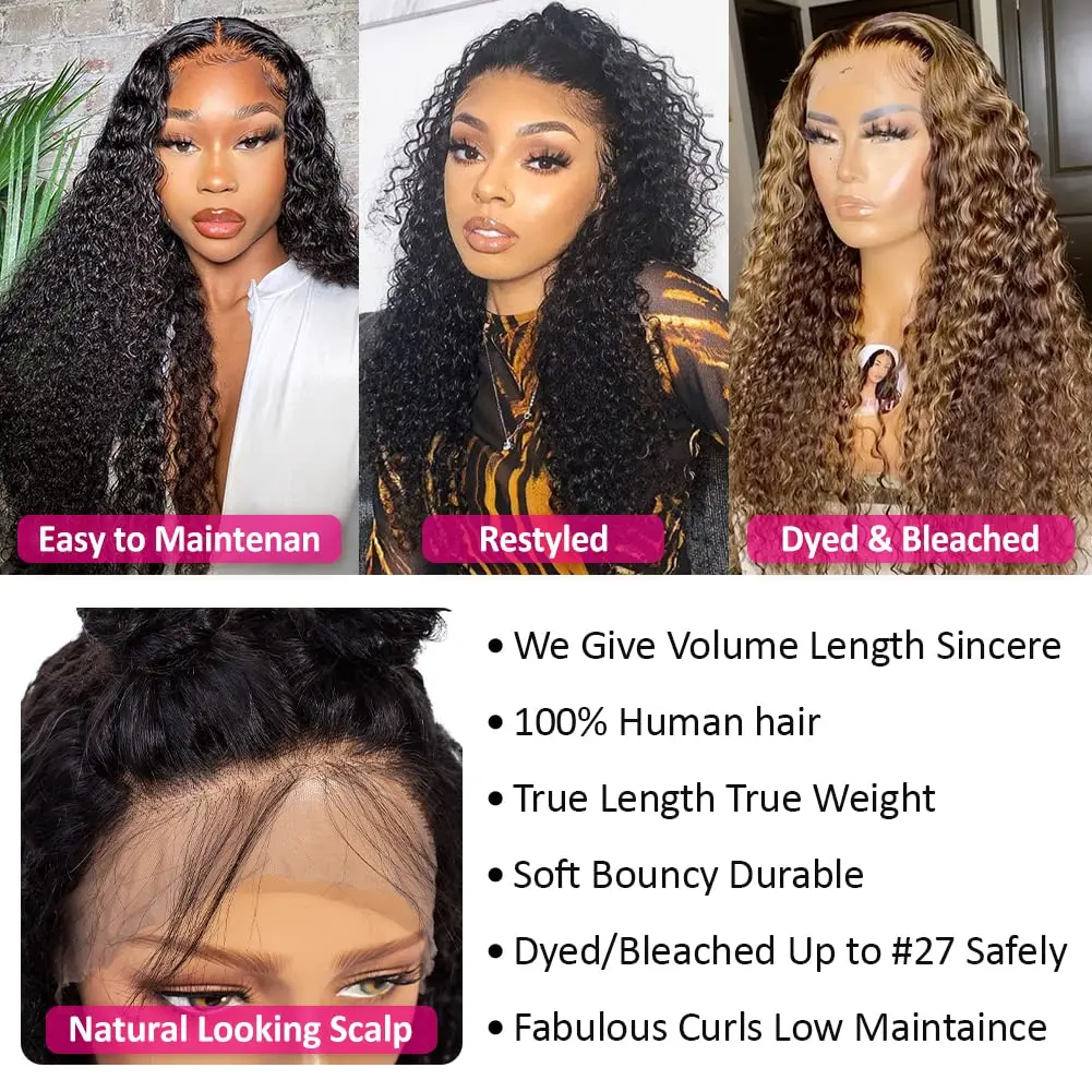 Curly Glueless Human Hair Wig
