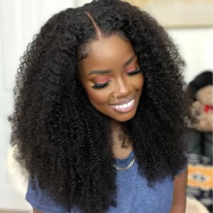 Curly Glueless Human Hair Wig