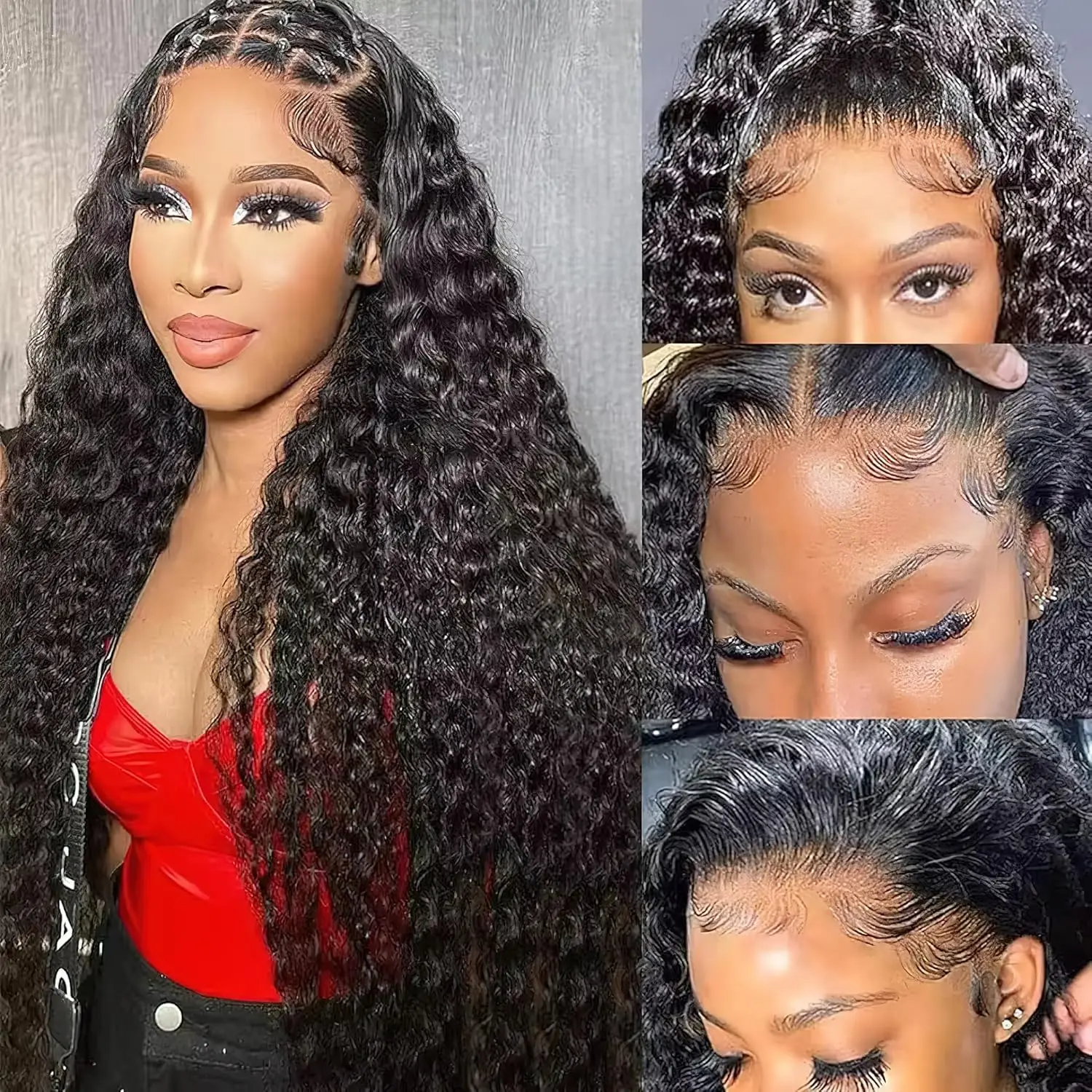 Curly Glueless Human Hair Wig