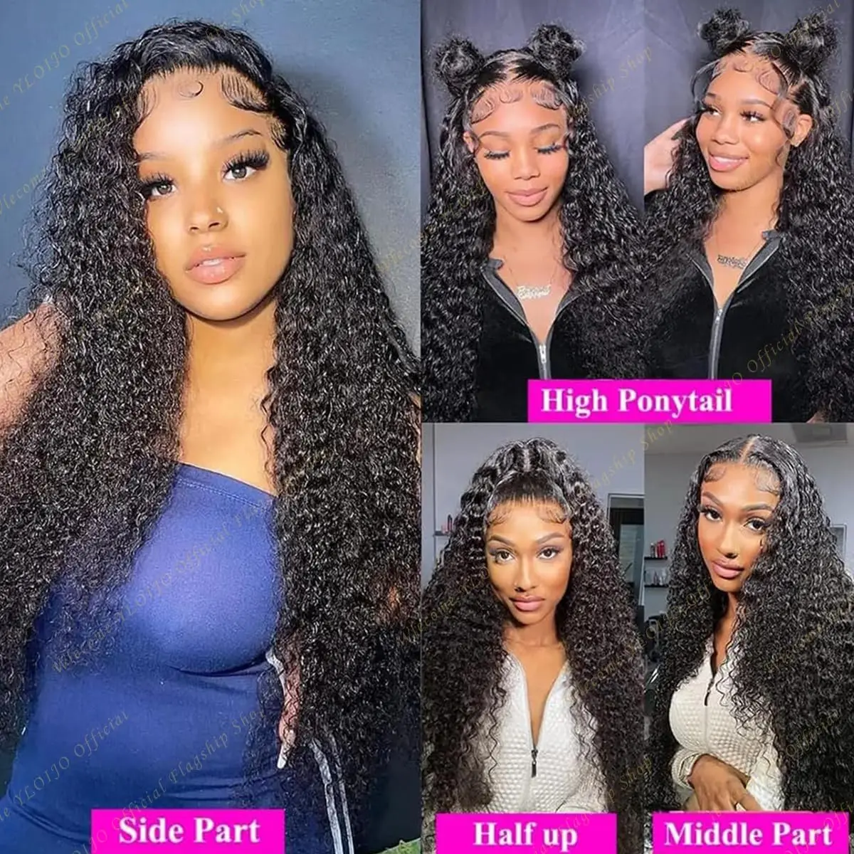 Curly Glueless Human Hair Wig