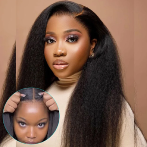 Kinky Straight Glueless Wigs For Women Ready To Wear And Go