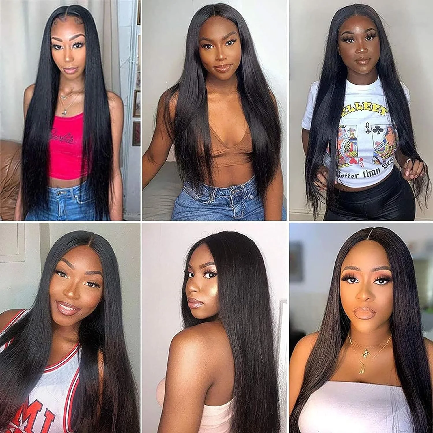 Bone Striaght HD 4x4 Lace Front Wigs Human Hair Pre Plucked 180% Density 4x4 Closure Human Hair Wig 100% Natural For Black Women