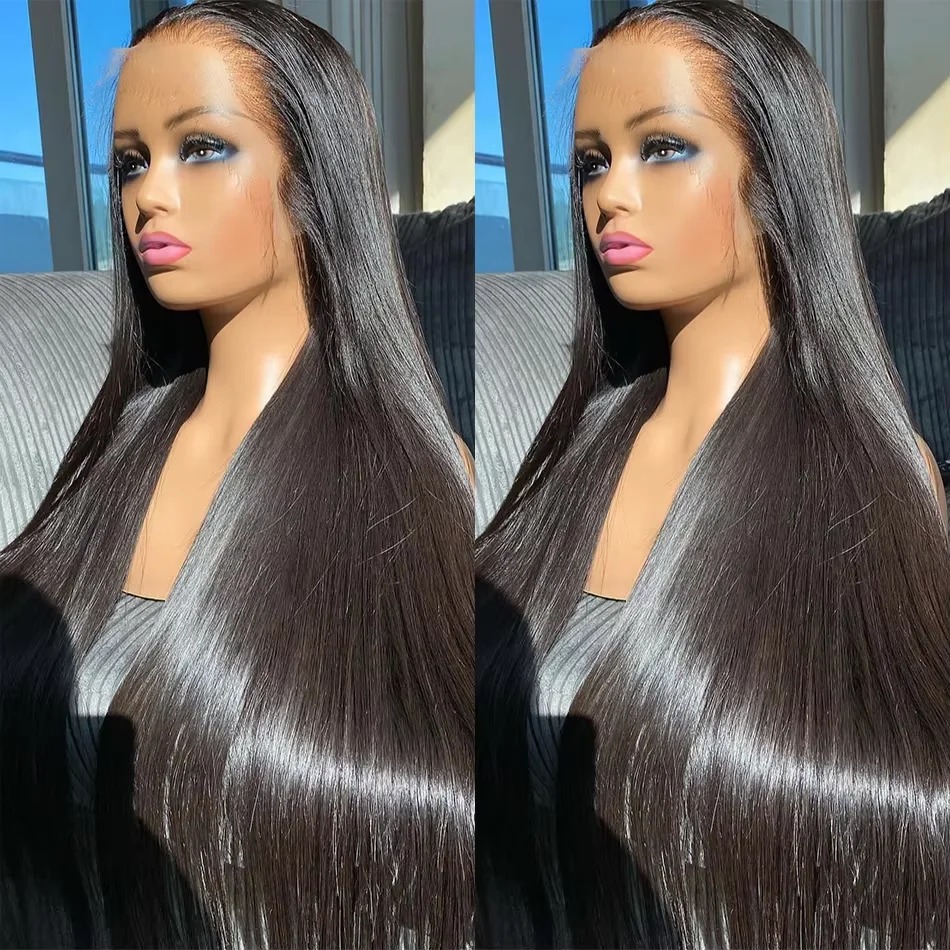 Bone Striaght HD 4x4 Lace Front Wigs Human Hair Pre Plucked 180% Density 4x4 Closure Human Hair Wig 100% Natural For Black Women