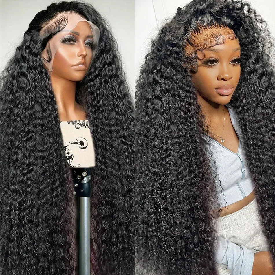 30 40 42 Inch Brazilian Curly 13x4 13x6 HD Lace Front Human Hair Wigs Pre plucked Loose Deep Wave Lace Frontal Wig Glueless Wig