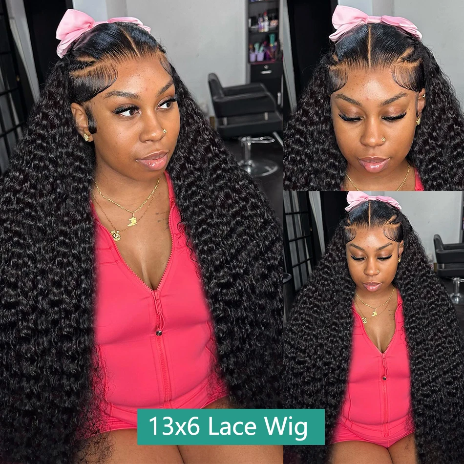 30 40 42 Inch Brazilian Curly 13x4 13x6 HD Lace Front Human Hair Wigs Pre plucked Loose Deep Wave Lace Frontal Wig Glueless Wig