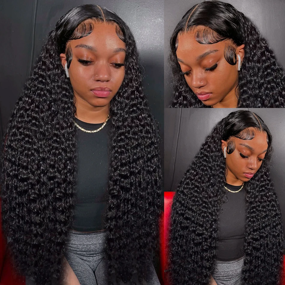 30 40 42 Inch Brazilian Curly 13x4 13x6 HD Lace Front Human Hair Wigs Pre plucked Loose Deep Wave Lace Frontal Wig Glueless Wig