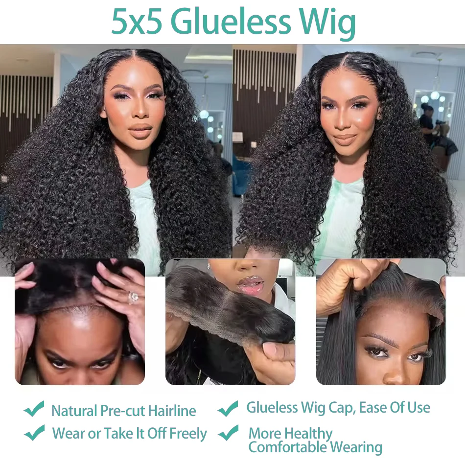 30 40 42 Inch Brazilian Curly 13x4 13x6 HD Lace Front Human Hair Wigs Pre plucked Loose Deep Wave Lace Frontal Wig Glueless Wig