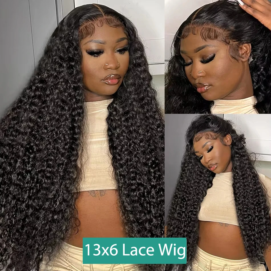 30 40 42 Inch Brazilian Curly 13x4 13x6 HD Lace Front Human Hair Wigs Pre plucked Loose Deep Wave Lace Frontal Wig Glueless Wig