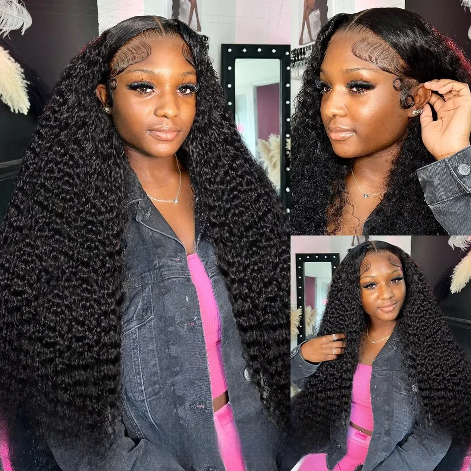 30 40 42 Inch Brazilian Curly 13x4 13x6 HD Lace Front Human Hair Wigs Pre plucked Loose Deep Wave Lace Frontal Wig Glueless Wig