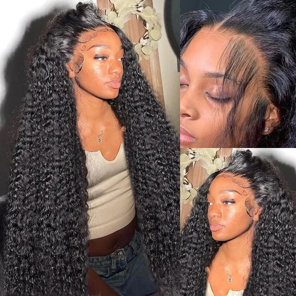 30 40 42 Inch Brazilian Curly 13x4 13x6 HD Lace Front Human Hair Wigs Pre plucked Loose Deep Wave Lace Frontal Wig Glueless Wig