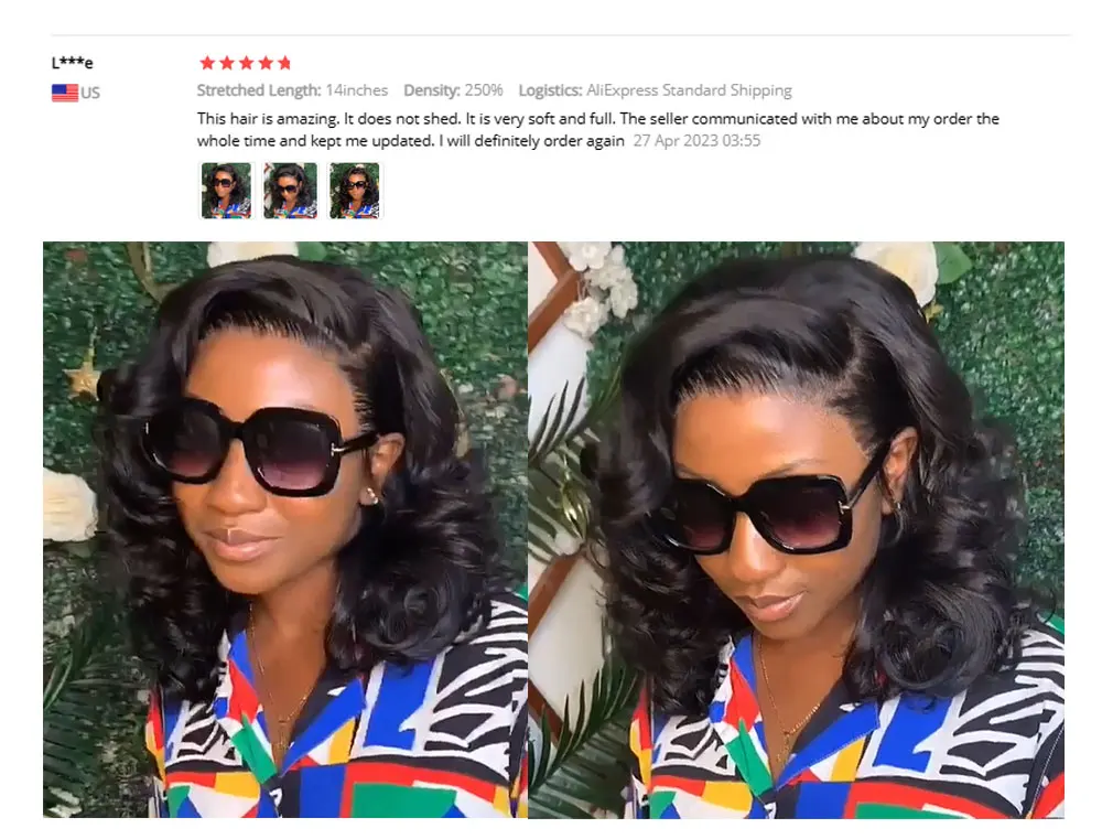 Super Double Drawn Glueless Wig 100% Human Hair Ready To Go Loose Deep 250% High Density 13x4 Transparent Lace Front Bob Wigs