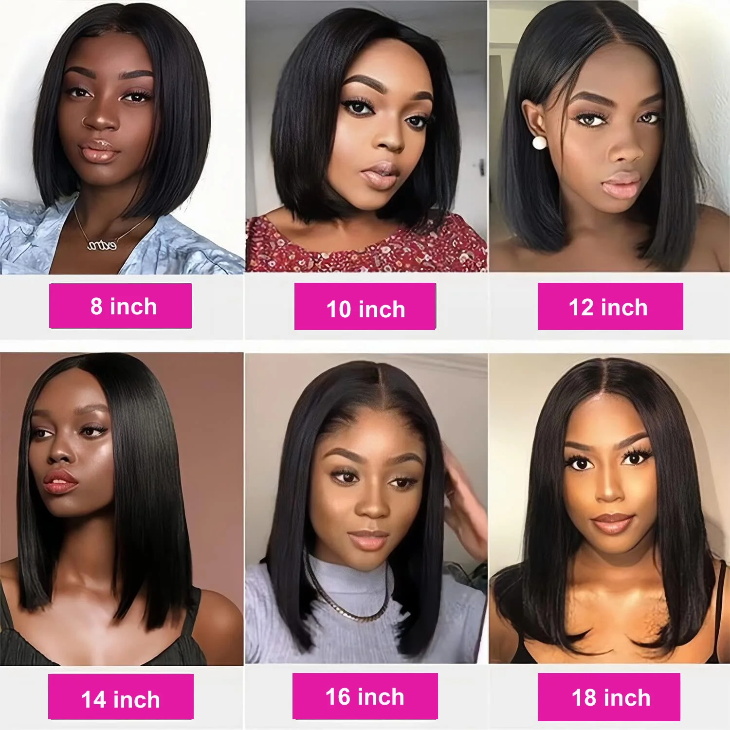 Brazilian Human Hair Remy Bone Straight Hair Bob Wigs