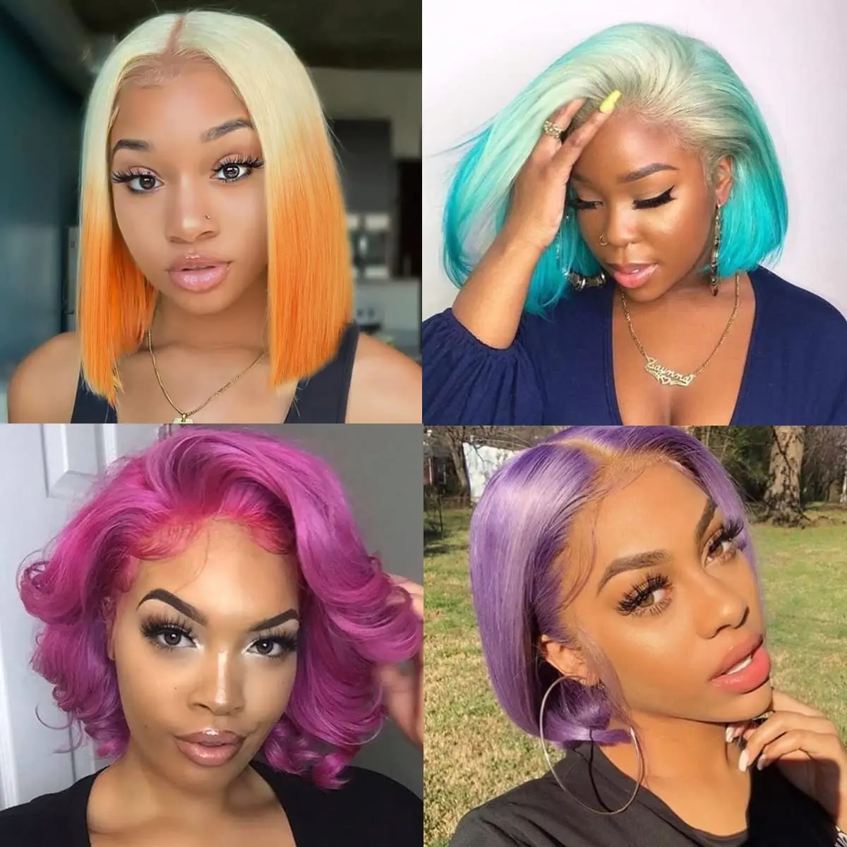 Brazilian Human Hair Remy Bone Straight Hair Bob Wigs