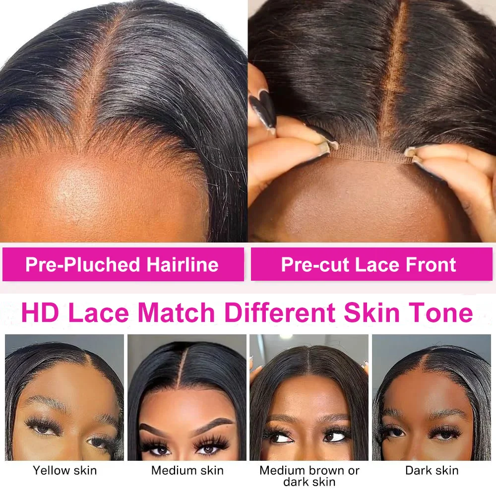 Brazilian Human Hair Remy Bone Straight Hair Bob Wigs