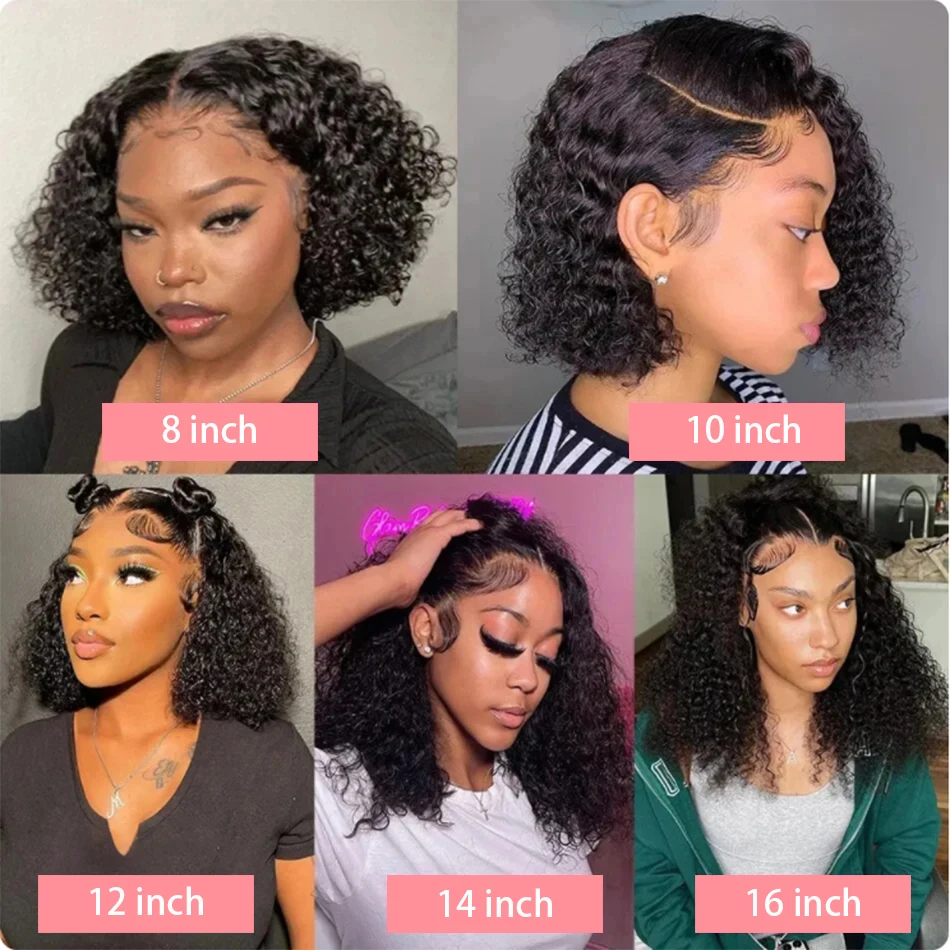 200% Short Curly Bob Human Hair Wigs 200% Short Curly Bob Human Hair Wigs