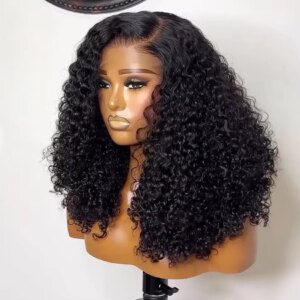 200% Short Curly Bob Human Hair Wigs
