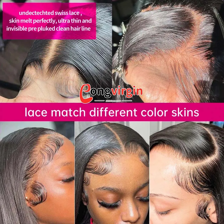 5x5 Glueless Wig Human Hair Ready To Wear Pre-Cut Lace Wear And Go Glueless Wigs Straight Lace Front Human Hair Wig For Women 5x5 Glueless Wig Human Hair Ready To Wear Pre-Cut Lace Wear And Go Glueless Wigs Straight Lace Front Human Hair Wig For Women