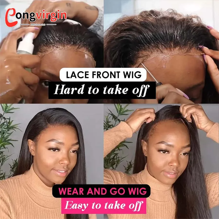 5x5 Glueless Wig Human Hair Ready To Wear Pre-Cut Lace Wear And Go Glueless Wigs Straight Lace Front Human Hair Wig For Women 5x5 Glueless Wig Human Hair Ready To Wear Pre-Cut Lace Wear And Go Glueless Wigs Straight Lace Front Human Hair Wig For Women