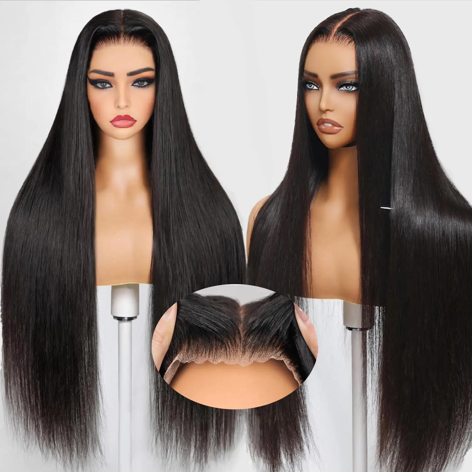 Wear and Go Glueless Wig Human Hair Pre Cut Ready to Wear 4x4 Lace Front Closure Wig Straight Glueless Wig Human Hair for Women