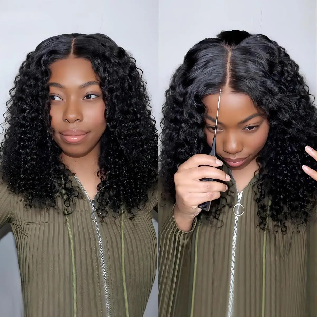 Short Bob Glueless Wigs Deep Wave Glueless Human Hair Ready To Wear 180% Pre Cut Lace 4x4 13x4 Black Culry Lace Front Human Hair Short Bob Glueless Wigs Deep Wave Glueless Human Hair Ready To Wear 180% Pre Cut Lace 4x4 13x4 Black Culry Lace Front Human Hair